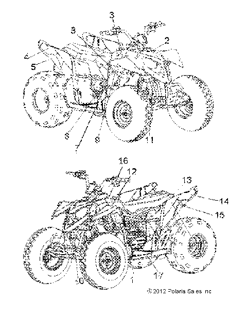 BODY, DECALS - A16YAK11AD/AF (49ATVDECAL13OUT90)