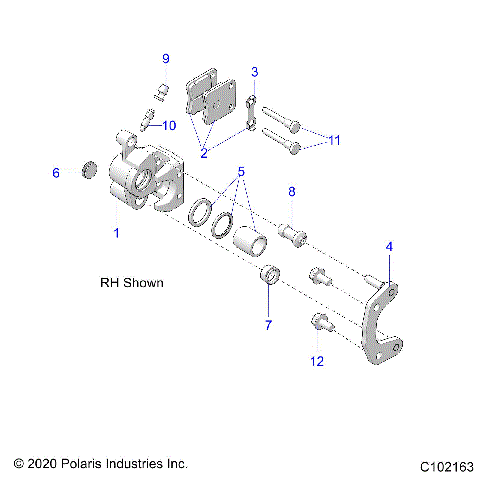 BRAKES, CALIPERS, FRONT - A23HBBO7B3/B7 (C102163)