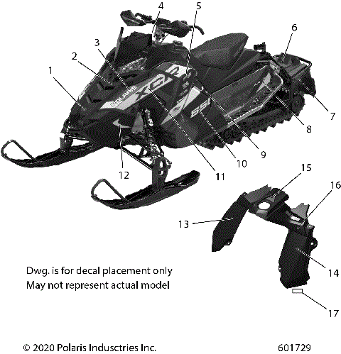 BODY, DECAL, INDY RED SIDE PANEL MODEL - S21DDL8RS (601331)