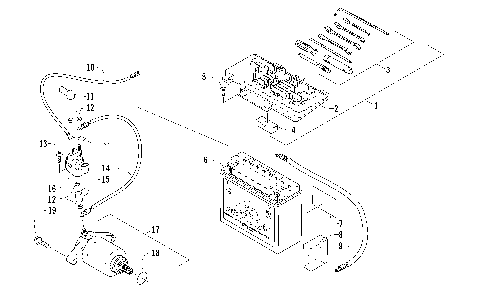 BATTERY AND STARTER ASSEMBLY [92760]