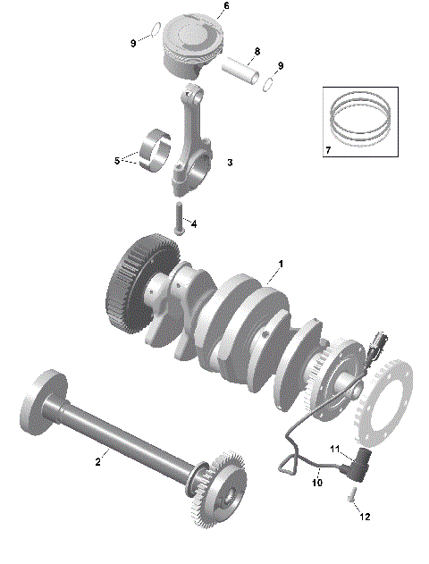 01- ROTAX - Crankshaft and Pistons