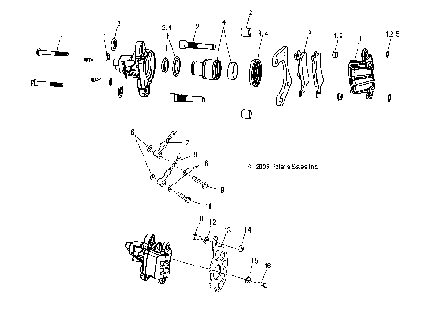 BRAKE, CALIPER MOUNTING, REAR - A07BG50AA/FA (49ATVCALIPERBOSS)