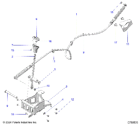 DRIVE TRAIN, GEAR SELECTOR - Z25XPD92A/92B (C750503)