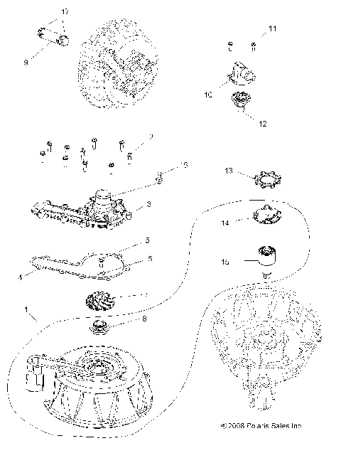 ENGINE, COOLING SYSTEM and WATER PUMP - A09ZX85FS/CFS (49ATVWATERPUMP09SPXP850)