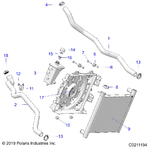 ENGINE, COOLING SYSTEM - A25SXD95A9 (C0211194)
