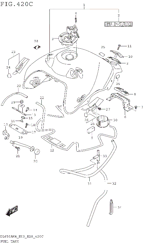 FUEL TANK (DL650AM4 E33)