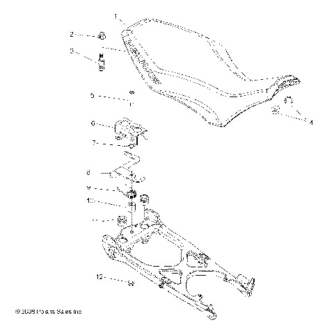 BODY, SEAT - A09GJ45AA (49ATVSEAT09OUT450)