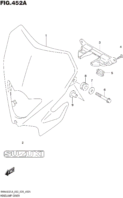 HEADLAMP COVER (RMX450ZL8 E03)
