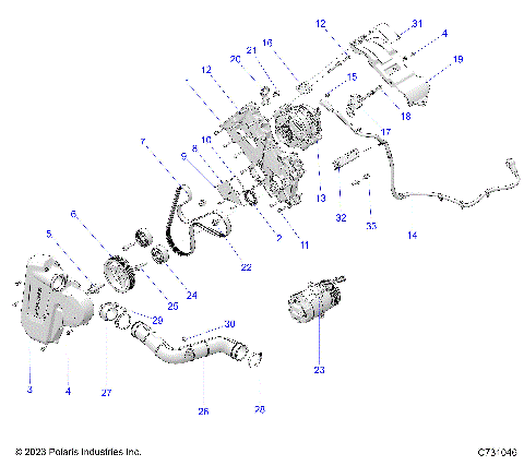 ENGINE, ALTERNATOR - R25X6W1RB9/BD/BM (C731046)