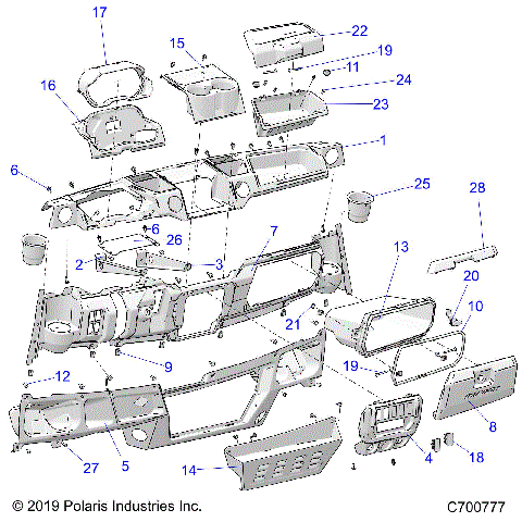 BODY, DASH - R21RRE99A9/AC/AP/AW/B9/BC/BP/BW (C700777)