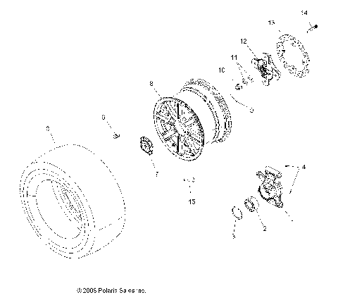 WHEELS, REAR and HUB - A20SVE95KR (49ATVWHEELREAR10SPXP850)