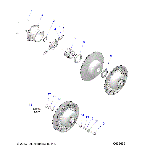 DRIVE TRAIN, CLUTCH, SECONDARY - S24TFM9BS/9BE (C602699)