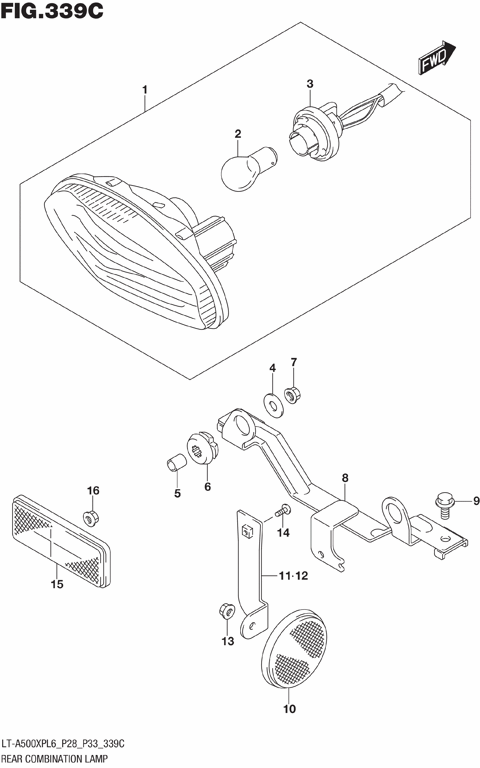 REAR COMBINATION LAMP (LT-A500XPZL6 P28)