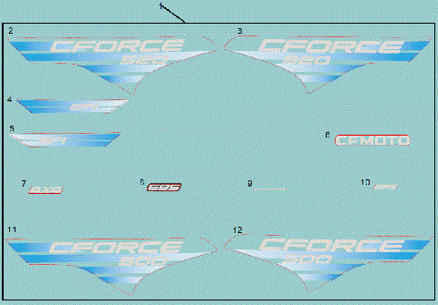 DECAL KIT (NA, CM EXPLORE BLUE, JET BLACK)