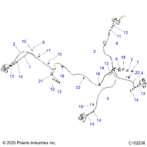 BRAKES, BRAKE LINES - A23SDA57A5/E57A4 (C102238)