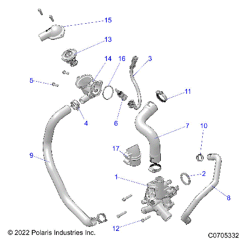 ENGINE, WATERPUMP AND BYPASS - Z21RAE92BD/BJ (C0705332)