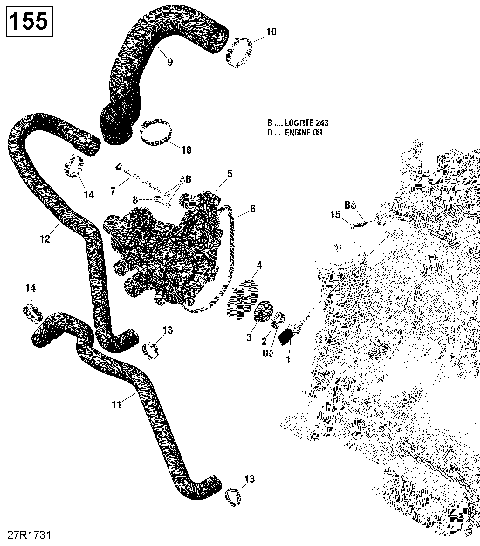 01- Engine Cooling - 130-155 Model Without Suspension