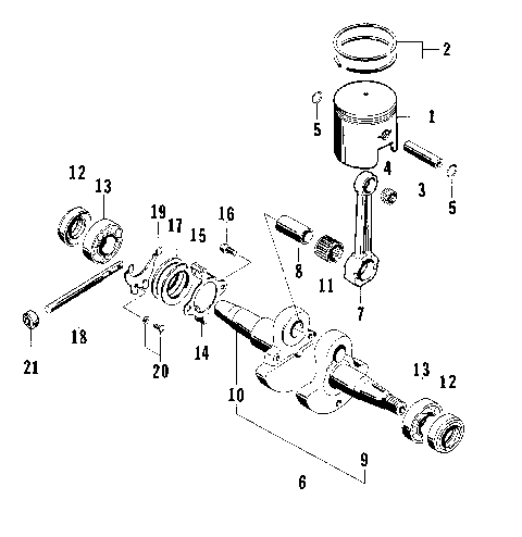 CRANKSHAFT AND PISTON [74916]