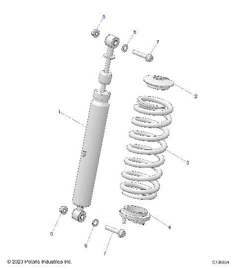 SUSPENSION, FRONT SHOCK MOUNTING - R25X6W1RB9/BD/BM (C730954)