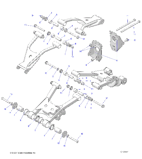 SUSPENSION, REAR CONTROL ARM, MOUNTING - A26SZE57CL/EL (C102511)
