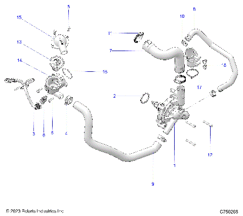 ENGINE, WATERPUMP AND BYPASS - Z25S4D92AA/AL/BA/BF/AF/BL (C750288)