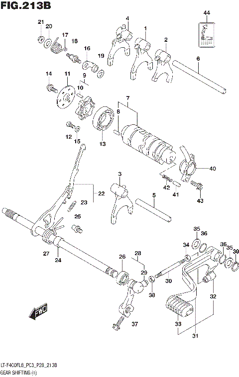 GEAR SHIFTING (1) (LT-F400FL8 P28)