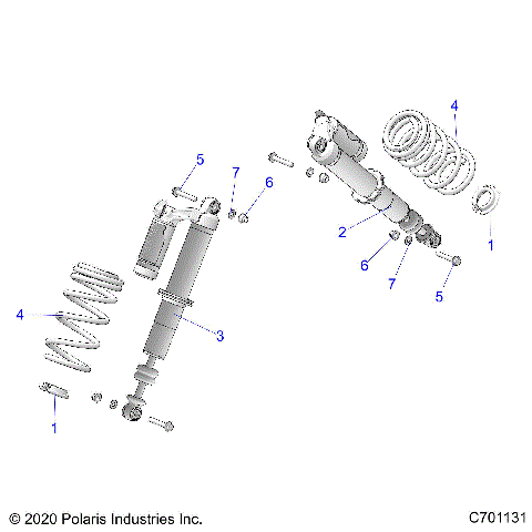 SUSPENSION, FRONT SHOCK MOUNTING - G21G4P99AM/BM (C701131)