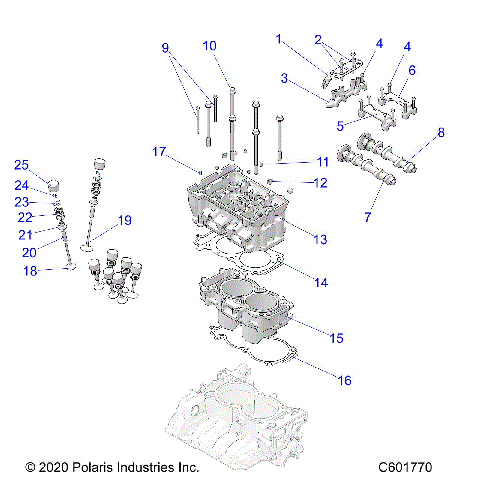 ENGINE, CYLINDER/CYLINDER HEAD ASM. - S24TKP9FS (C601770)