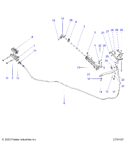 BRAKES, PARK BRAKE - R25RRS99CK/EK/C9/E9 (C731137)