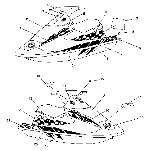 DECALS SLX 780 B964287 and  Intl. SLX 780 I964287 (4937443744A007)