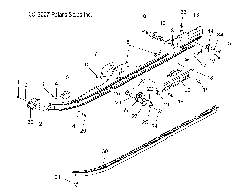 SUSPENSION, RAIL MOUNTING - S09MX6JS/JE (49SNOWSUSPRAIL08600IQ)