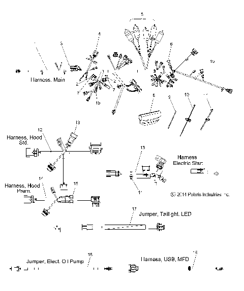 ELECTRICAL, WIRE HARNESS - S15DP8 ALL OPTIONS (49SNOWHARNESS15PROS)