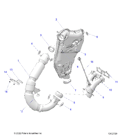 ENGINE, EXHAUST ASSEMBLY - S24TKP9FS (C602120)