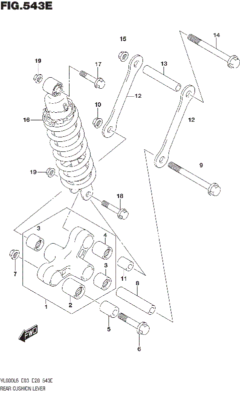 REAR CUSHION LEVER (VL800TL6 E28)