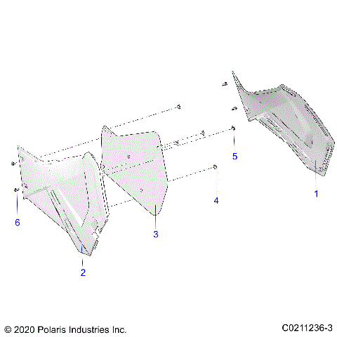 BODY, SIDE PANELS - A21SEK57AG/BG (C0211236-3)