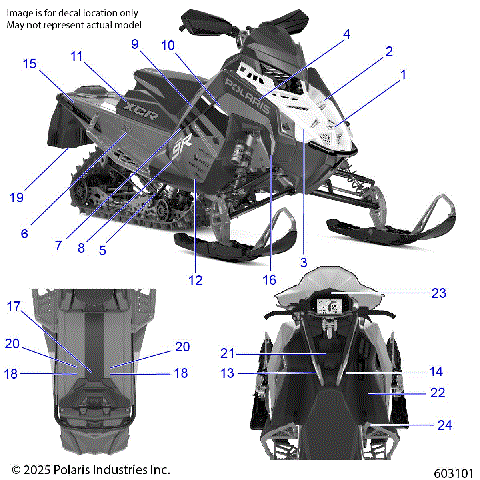 BODY, DECAL, BLACK SIDE PANEL W/ BLACK TRIM - S26TKL9BS (603101)