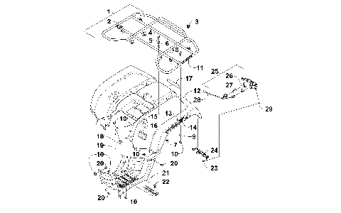 REAR RACK, BODY PANEL, AND FOOTWELL ASSEMBLIES [300622]