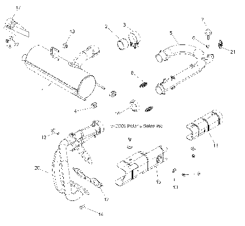 ENGINE, EXHAUST SYSTEM - R10VH76AB/AO/AQ/AW (49RGREXHAUST10RZRS4)