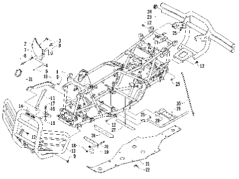 FRAME AND RELATED PARTS [83027]
