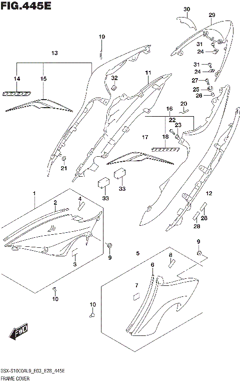 FRAME COVER (GSX-S1000YAL9 E28)