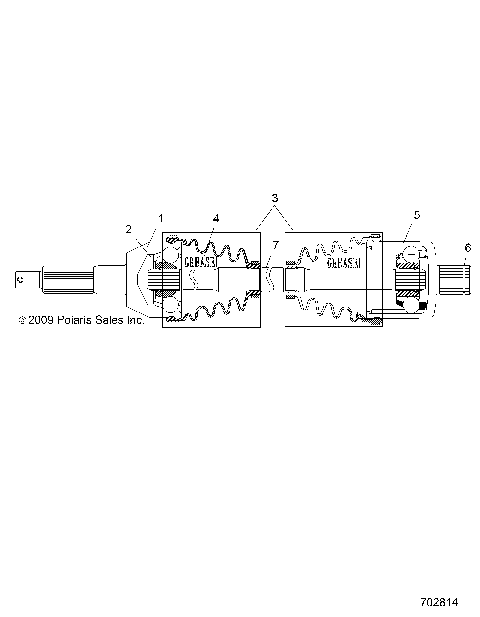 DRIVE TRAIN, REAR DRIVE SHAFT - R22MAAE4B8/B9 (702814)