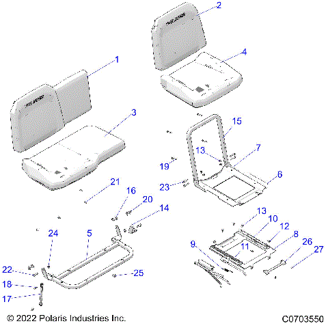 BODY, SEAT ASM. AND SLIDER - R25RRE99GK (C0703550)