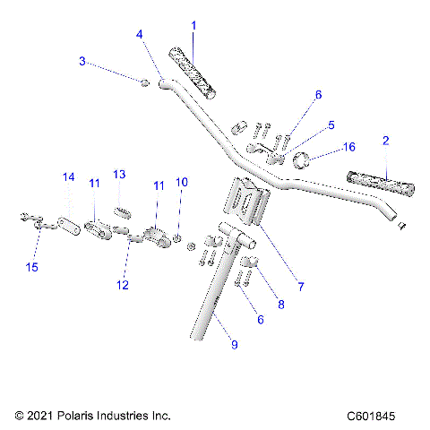 STEERING, UPPER and HANDLEBAR ASM. - S24TDL6KSA (C601614)