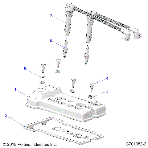 ENGINE, VALVE COVER, SPARKPLUGS and WIRES - Z23ASE99F4/S99C4/E4/F4 (C701083-2)