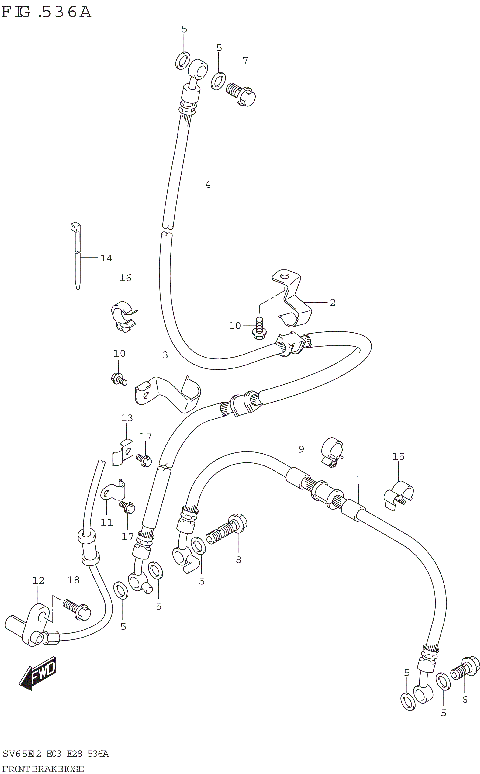 FRONT BRAKE HOSE (SV650)