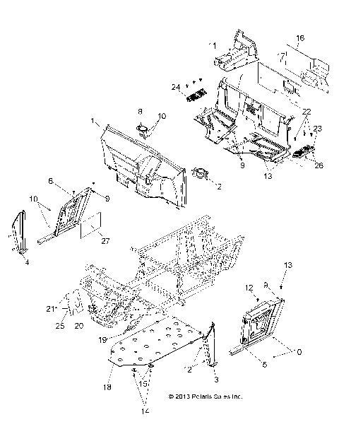 BODY, FLOOR and FENDERS - R14RH76AA/76AC/7EAZ (49RGRMOLDINGS14800MID)