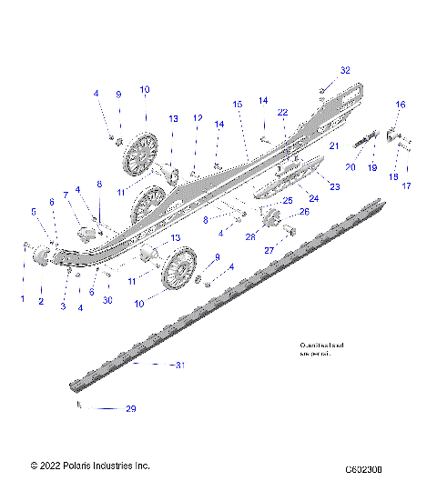 SUSPENSION, RAIL BEAM LH/RH - S23TDL6RS/6RE (C602308)