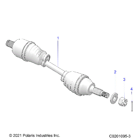 DRIVE TRAIN, HALF SHAFT, REAR - Z25HCA18A4/A7/B4/B7 (C0201095-3)