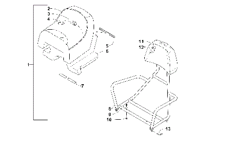 PASSENGER SEAT AND BACKREST ASSEMBLY [101609]