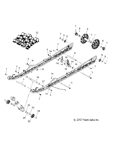 SUSPENSION, REAR (LE 155 Inch) - S15CC6 ALL OPTIONS (49SNOWSUSPRR13PRMK)